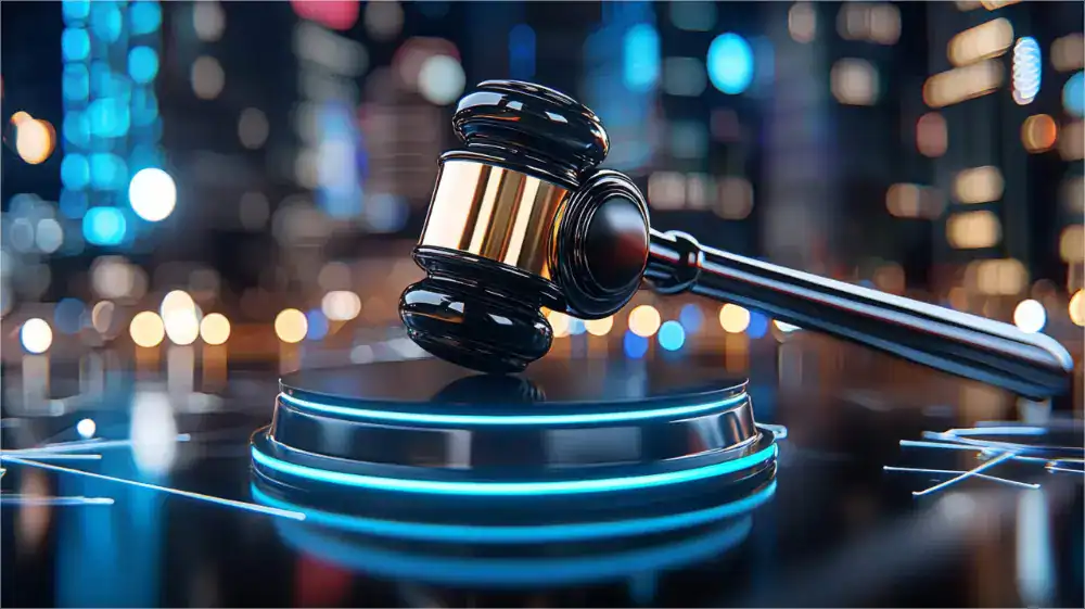 A professional Kenyan law firm office setting showing a lawyer working at a modern desk with legal documents and a laptop, symbolizing how legal practices in Kenya can leverage SEO to attract clients searching for specialized legal services. The image represents the shift from traditional word-of-mouth marketing to digital visibility, where law firms optimize their online presence to appear in searches like "best divorce lawyer in Nairobi" or "property lawyer in Kisumu" while maintaining ethical standards set by the Law Society of Kenya.