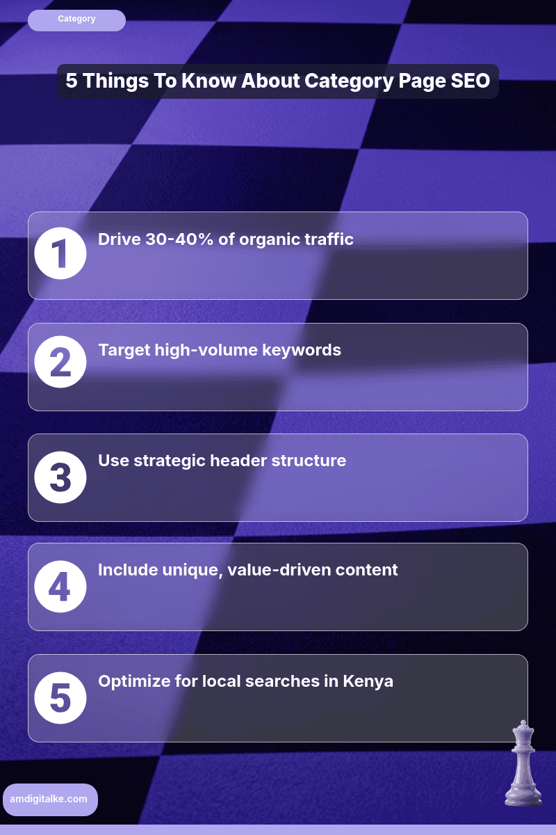 category page seo the backbone of-infographic-kenya