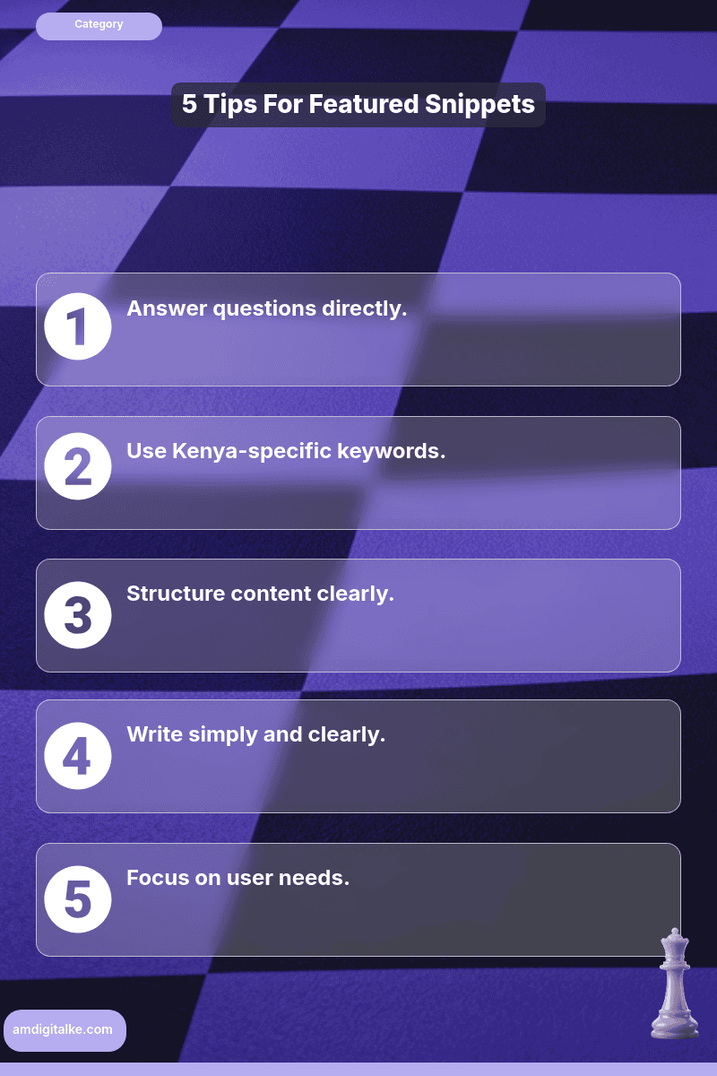 how to optimize for featured snippets-infographic-kenya