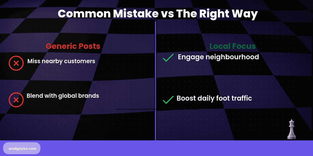 local social media marketing building community-before-after